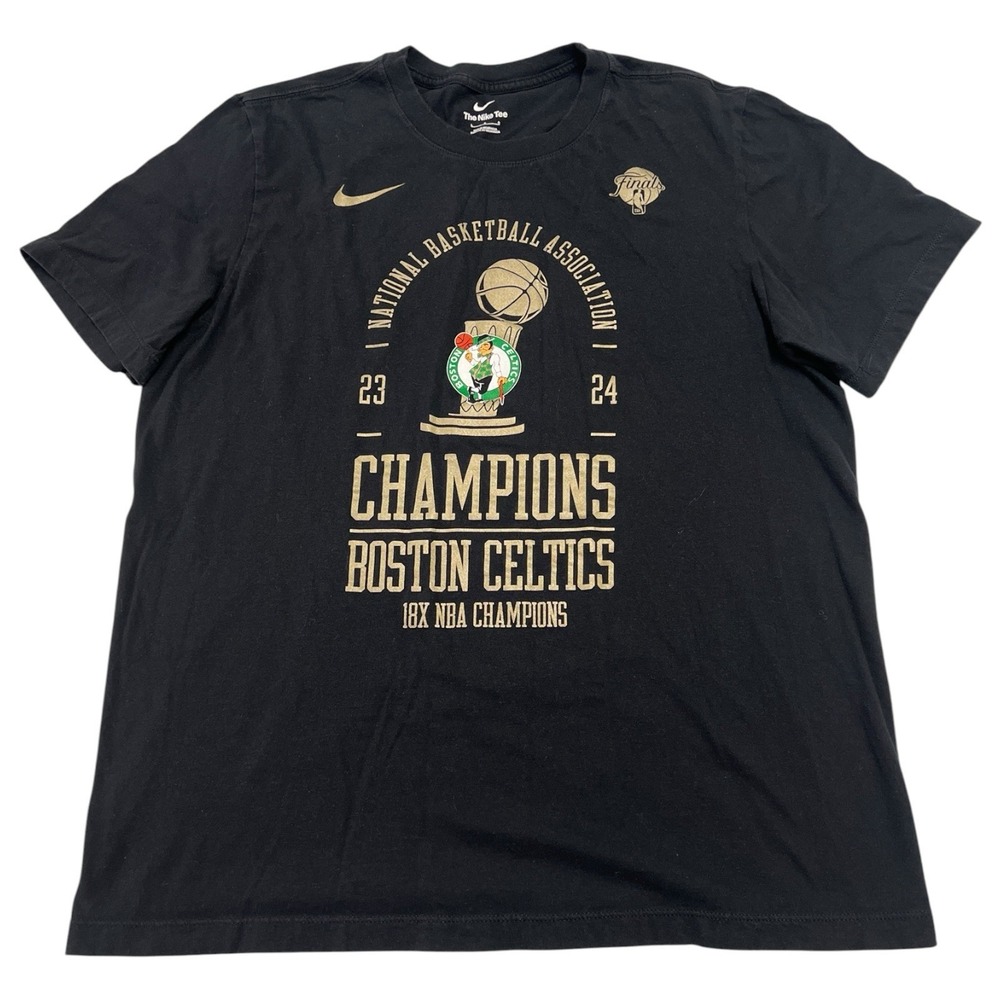 Nike Boston Celtics 2024 NBA Champions Commemorative Graphic Tee T Shirt Large